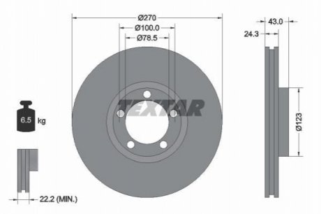 Гальмівний диск TEXTAR 92088200 (фото 1)