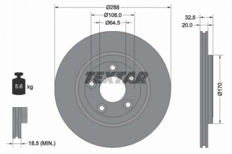 Тормозной диск TEXTAR 92099100 (фото 1)