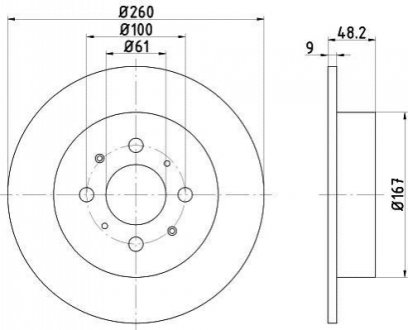 Гальмівний диск (задній) TEXTAR 92125403 (фото 1)