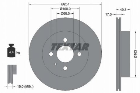 Тормозной диск (передний) 92131200