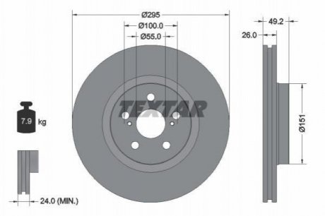 Тормозной диск (передний) 92135603