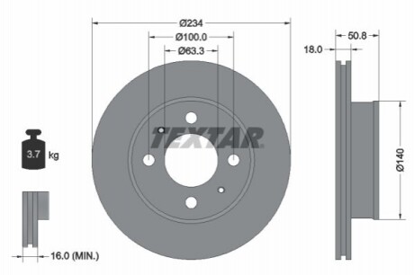 Диск гальмівний HYUNDAI ATOS 98- 92146803