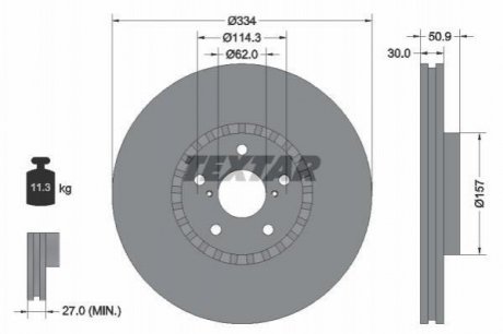 Гальмівний диск TEXTAR 92147903 (фото 1)