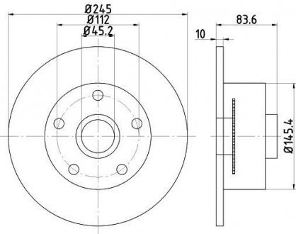 Гальмівний диск (задній) TEXTAR 92154303 (фото 1)