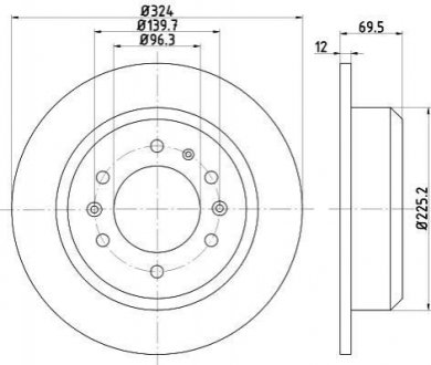 Гальмівний диск (задній) TEXTAR 92161800 (фото 1)