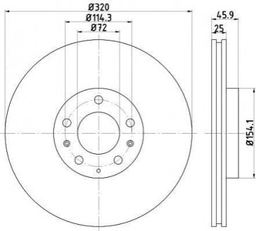 Гальмівний диск (передній) TEXTAR 92166300 (фото 1)