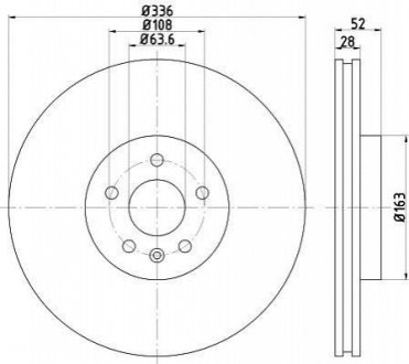 Гальмівний диск (передній) TEXTAR 92168203 (фото 1)
