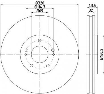 Тормозной диск (передний) TEXTAR 92169903 (фото 1)