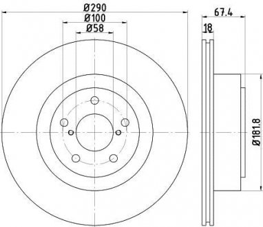 Гальмівний диск (задній) TEXTAR 92173603 (фото 1)