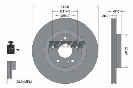 Гальмівний диск TEXTAR 92177903 (фото 1)