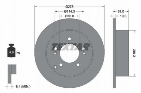 Тормозной диск (задний) 92185803