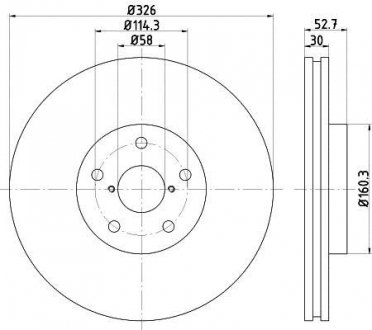 Тормозной диск (передний) TEXTAR 92194303 (фото 1)