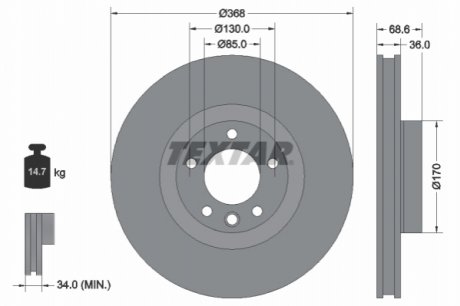 Тормозной диск (передний) 92213603