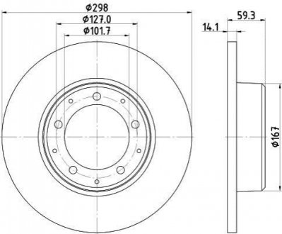 Гальмівний диск (задній) TEXTAR 92230503 (фото 1)
