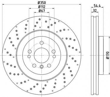 Тормозной диск (передний) TEXTAR 92254405 (фото 1)