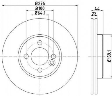 Тормозной диск (передний) TEXTAR 92262403 (фото 1)