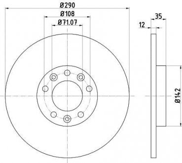 Гальмівний диск (задній) TEXTAR 92267303 (фото 1)
