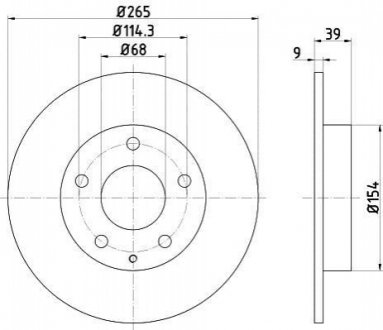 Гальмівний диск (задній) TEXTAR 92267703 (фото 1)