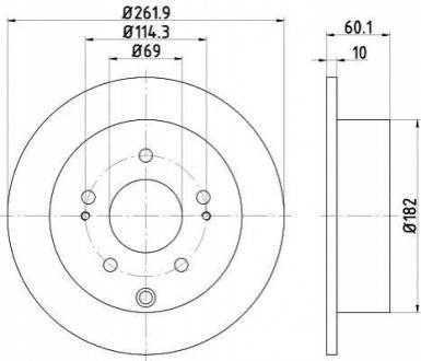 Тормозной диск (задний) TEXTAR 92269403 (фото 1)