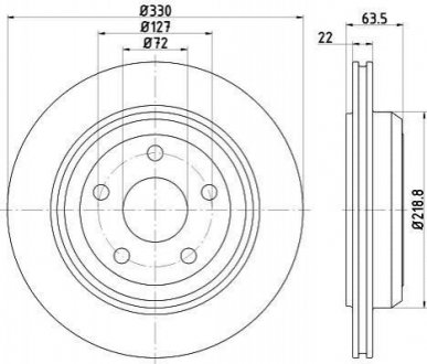 Гальмівний диск (задній) TEXTAR 92273403 (фото 1)