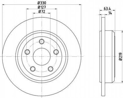 Гальмівний диск (задній) TEXTAR 92274703 (фото 1)