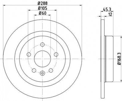 Гальмівний диск (задній) TEXTAR 92275203 (фото 1)