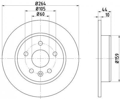 Гальмівний диск (задній) TEXTAR 92275303 (фото 1)
