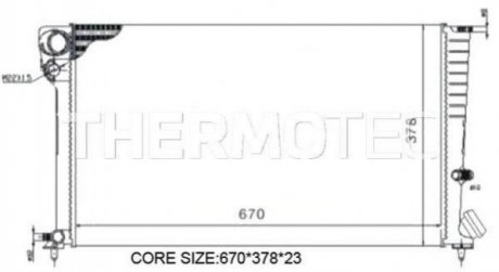 Радиатор охлаждения двигателя THERMOTEC D7P016TT (фото 1)