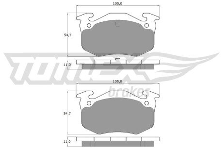 Колодки гальмівні (задні) Citroen Saxo/Xsara/Peugeot 105/205/206/306/309 84- (Bendix) TX10502