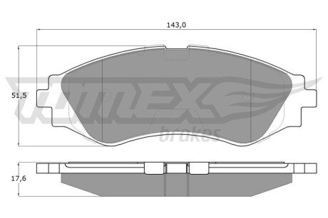 Колодки гальмівні (передні) Chevrolet Epica 05-/Astra 99-11/Daewoo Nubira/Leganza 97-/Rezzo 00- TX1074