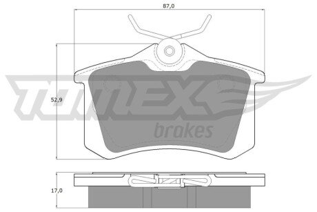 Колодки гальмівні (задні) VW Caddy 04-15/Golf 97-16/Passat B5 96-05/Skoda Fabia/Citroen/Peugeot 99- TX10781