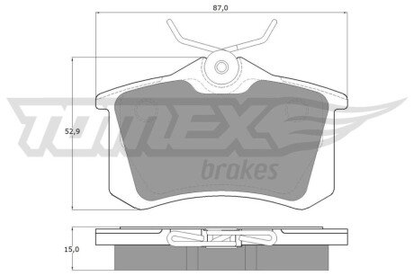 Колодки гальмівні (задні) VW Caddy 04-15/Golf 97-16/Passat B5 96-05/Skoda Fabia/Citroen/Peugeot 99- TX1078