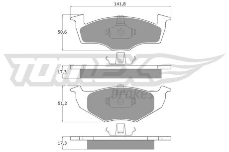 Колодки гальмівні (передні) Seat Arosa 97-04/Skoda Fabia 99-14/Roomster 07-15/VW Polo 94-09 TX1085