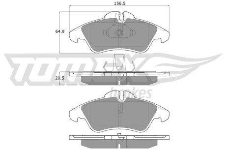 Колодки гальмівні (передні) VW LT 28-35 II/28-46 II 96-06 (без датчиків) TX1093