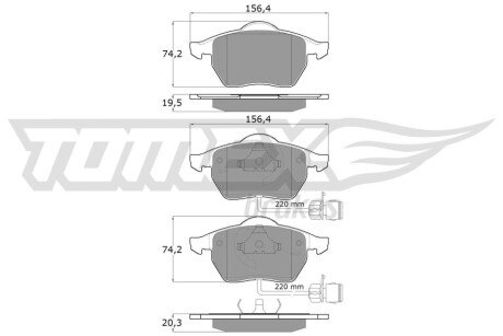 Колодки гальмівні (передні) Audi 100 91-94/A6 94-97 (Teves) Q+ (з датчиками) TX10941