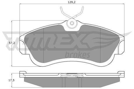 Колодки гальмівні (передні) Nissan Primera 90-02/Almera 00- (Lucas) TX1095