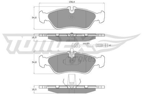 Колодки гальмівні (задні) MB Sprinter 308-316 95-06/G-class (W461/W463) 97-/VW LT 96-06 (велика) TX11491