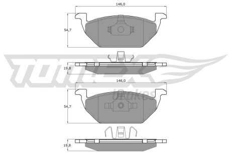 Колодки гальмівні (передні) VW Caddy 03- TX1210