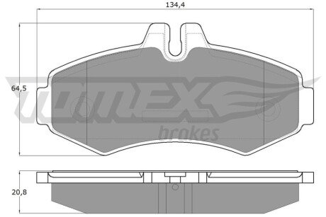 Колодки гальмівні (передні) MB Vito (W638) 96- (Bendix-Bosch) TX1223