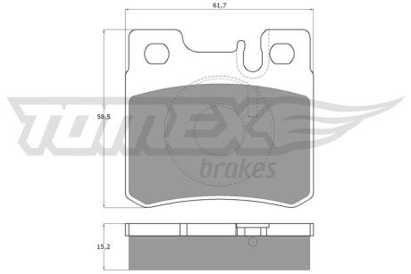 Колодки гальмівні (задні) MB C-class (W202/S202)/E-class (W124/S124/W210) 93-03 (Teves) TOMEX TX1233 (фото 1)