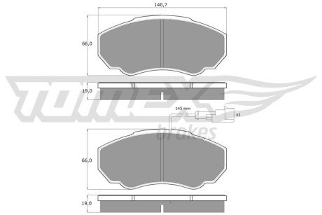 Колодки гальмівні (передні) Citroen Jumper/Fiat Ducato/Peugeot Boxer 02- R15 TX1245