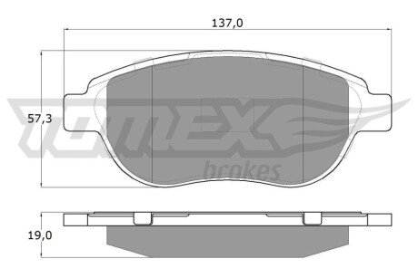 Колодки тормозные (передние) Citroen C3/C4 02-/Berlingo/Peugeot 307 98-11/Partner 01-08/207 06-15 TX1342