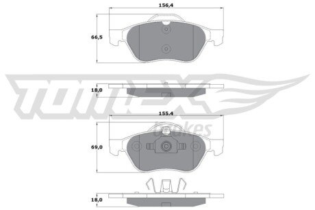 Колодки тормозные (передние) Renault Laguna II/III 01-15/Megane II 03- TX1351