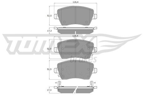 Колодки гальмівні (передні) Subaru Justy 03- TX14161