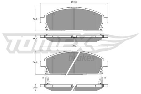 Колодки тормозные передние TX 14-20