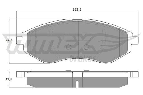 Колодки гальмівні (передні) Chevrolet Aveo/Daewoo Kalos 1.2-1.6 02- TX1422