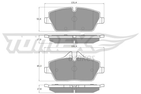 Колодки тормозные (передние) BMW 1 (E81/E87) 03-12 TX1433