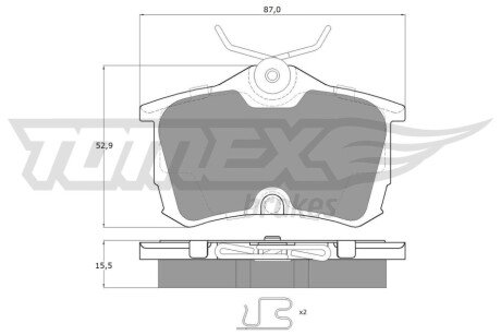 Колодки гальмівні (задні) Honda Accord VI/VII 97- (Lucas) Q+ TX1451