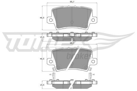 Колодки гальмівні (задні) Honda Civic 1.4-2.2 05- (Lucas) Q+ TX1453