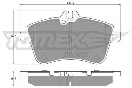 Колодки гальмівні (передні) MB A-class (W169)/B-class (W245) 04-12 (Lucas) Q+ TX1455